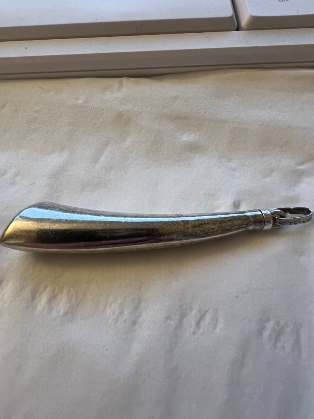 Taxco Mexico Sterling Silver Blue Agate Slice Pendant (TC‑60)